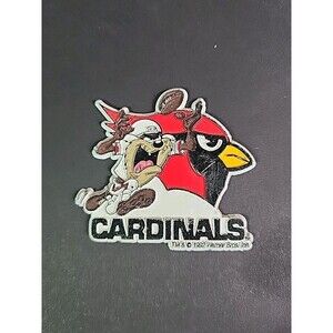 Vintage 1992 TAZ Arizona Cardinals Looney Tunes NFL Football Fridge Magnet 2.5"